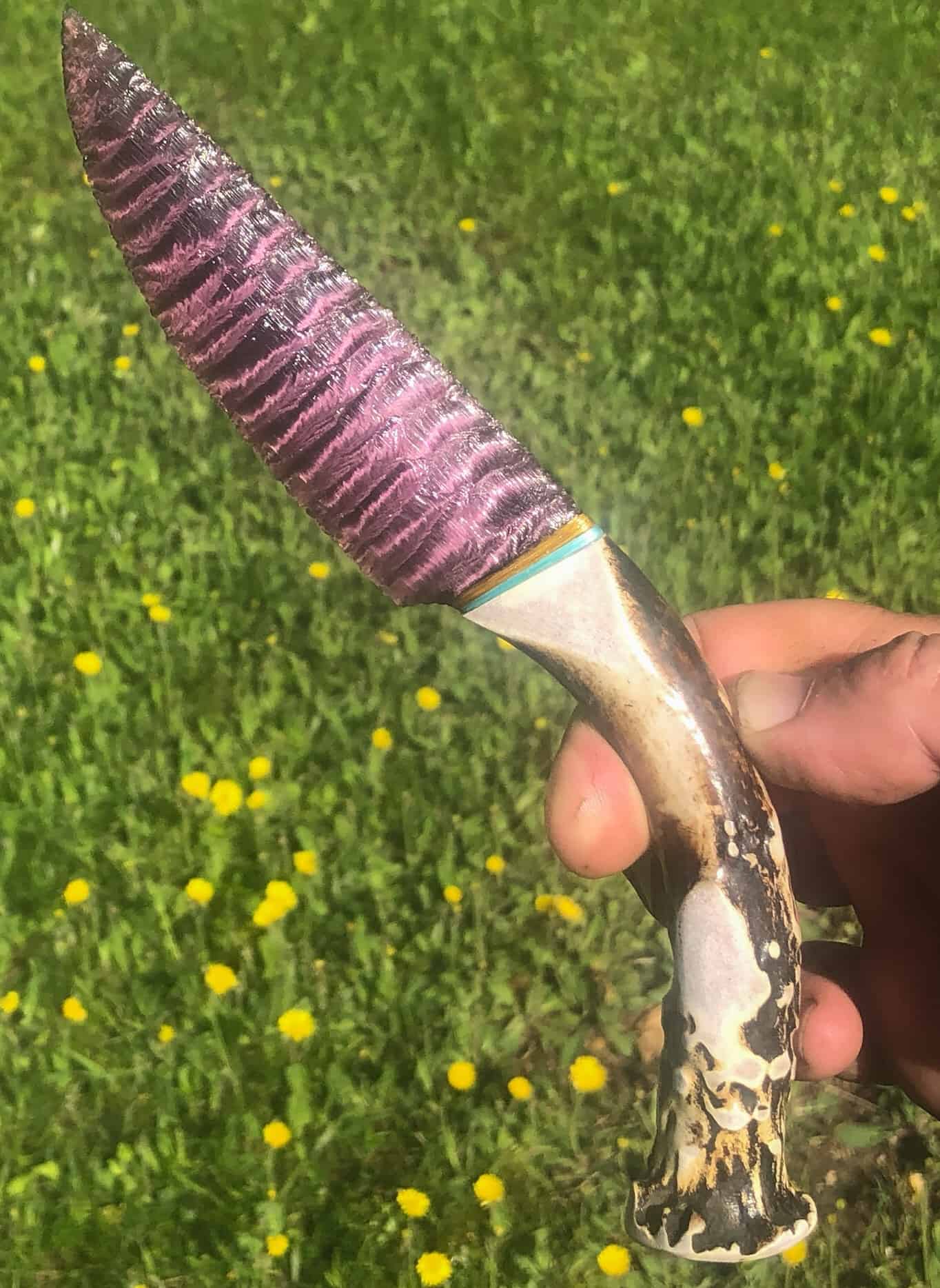 Amethyst Fiber Optic Glass Knife Art of Ishi