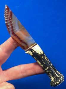 brazilian agate stone neck knife side two