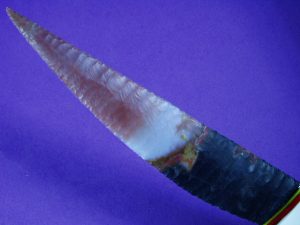 jafar jasper flintknapped knife close up