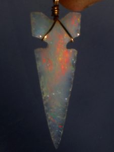 wintu point opal arrowhead necklace view three