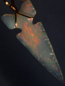 wintu point opal arrowhead necklace