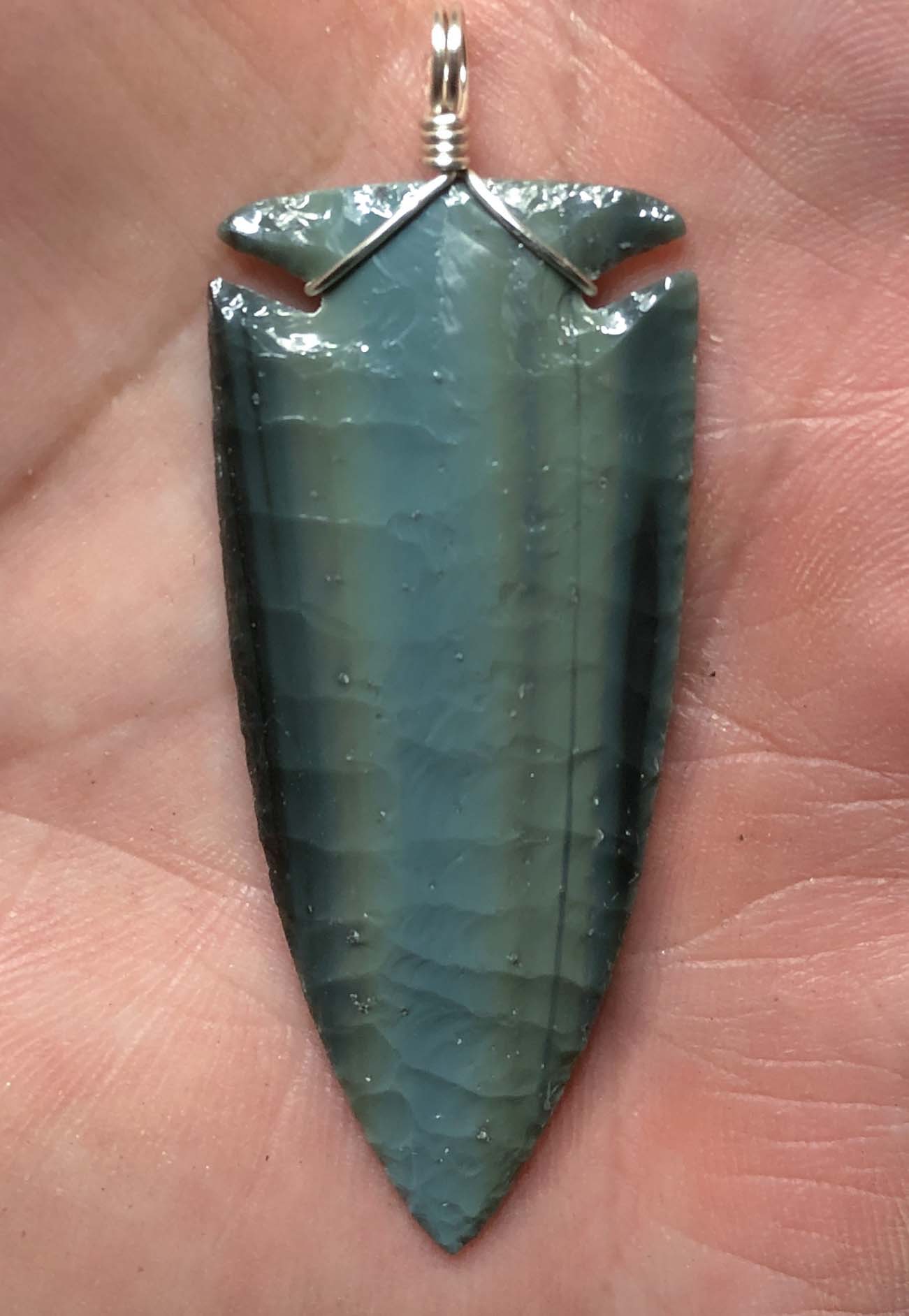 green obsidian pendant