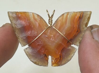 Brazilian Agate Butterfly Pendant