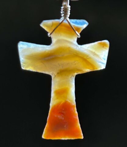 Brazilian Agate Cross Necklace - Image 2