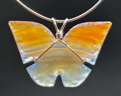 Brazilian Agate Butterfly Necklace - Image 2